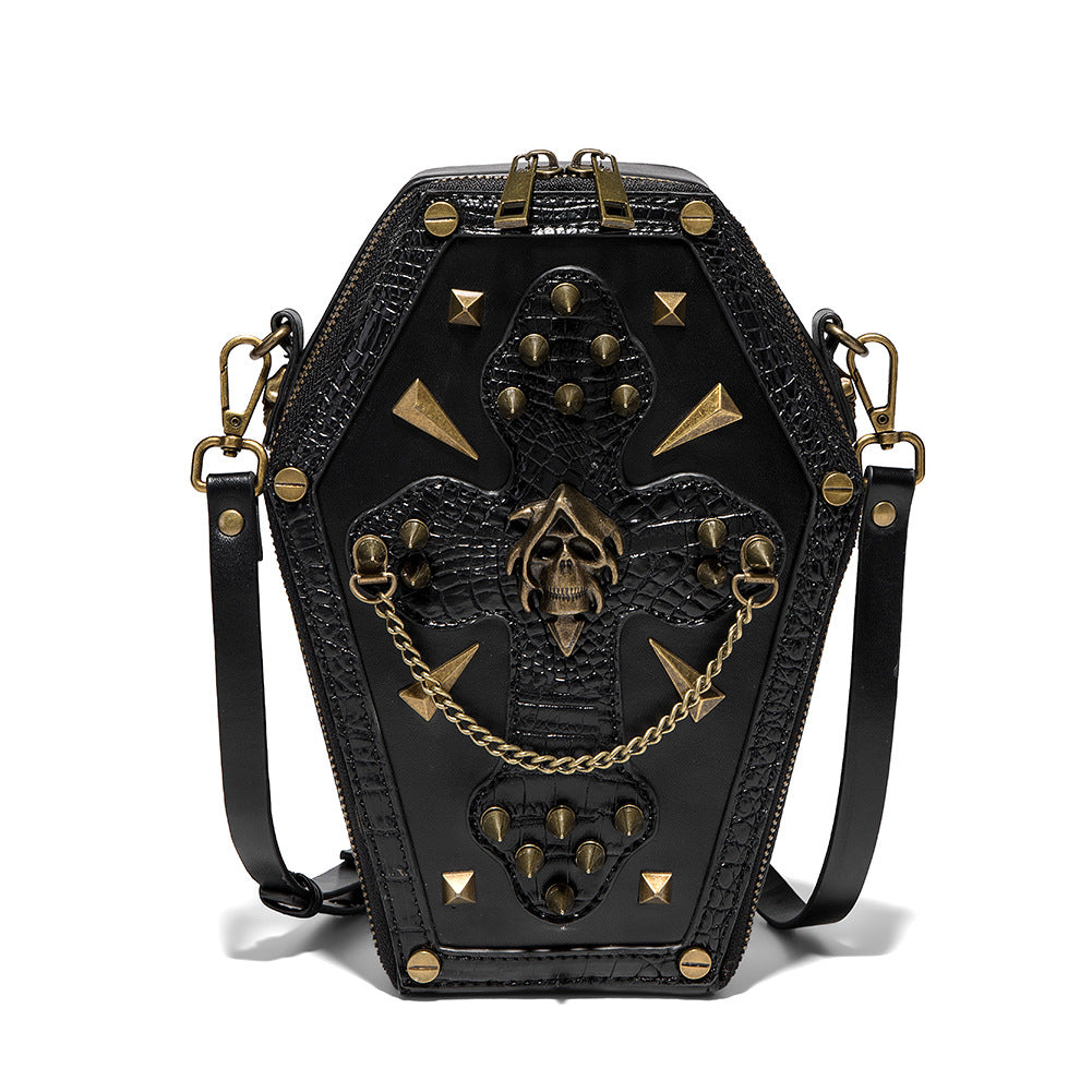 Design Coffin Skull Dark Goth Motorcycle Bags