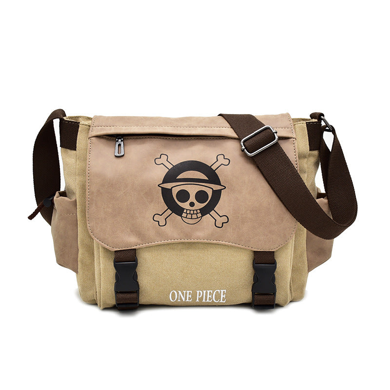 No Cartoon Animation Leisure Korean Style Men's Messenger Bags