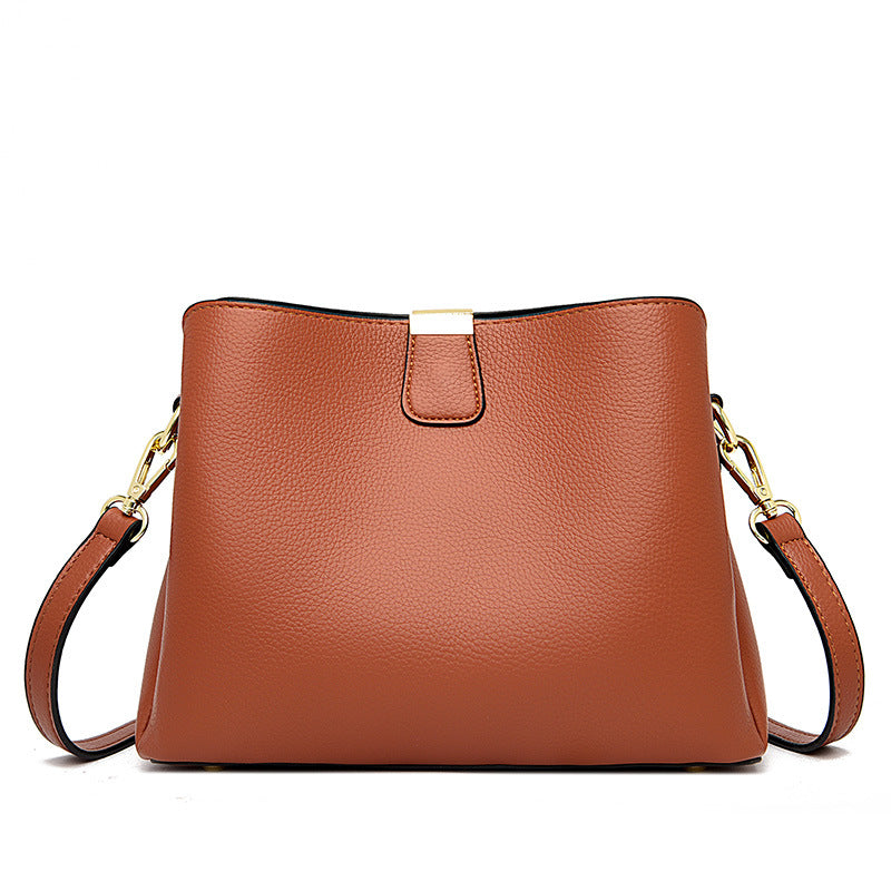 Innovative Spring Soft Leather Simple Elegant Shoulder Bags