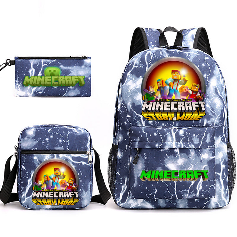 Hot Game My World Creeper Pencil Backpacks