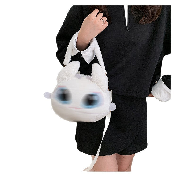High Plush Cartoon Cute Toothless Big Head Women's Messenger Bag