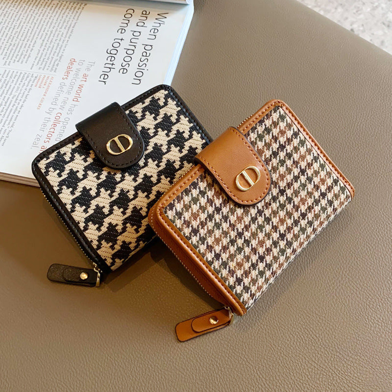 Women's Canvas Short Exquisite Integrated Niche Design Ladies Wallet