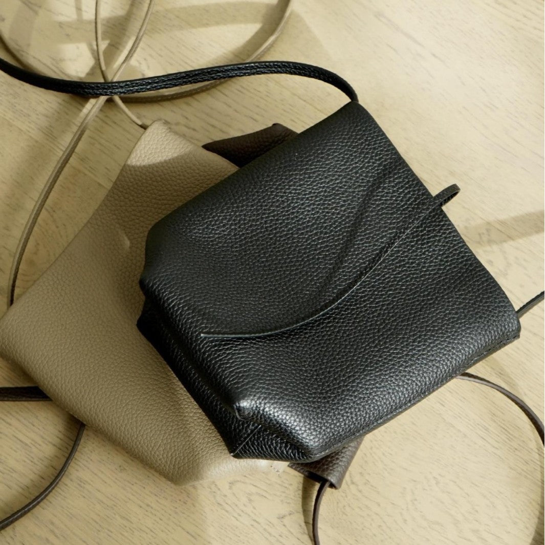 First Layer Cowhide Mini Mobile Simple Women's Shoulder Bag
