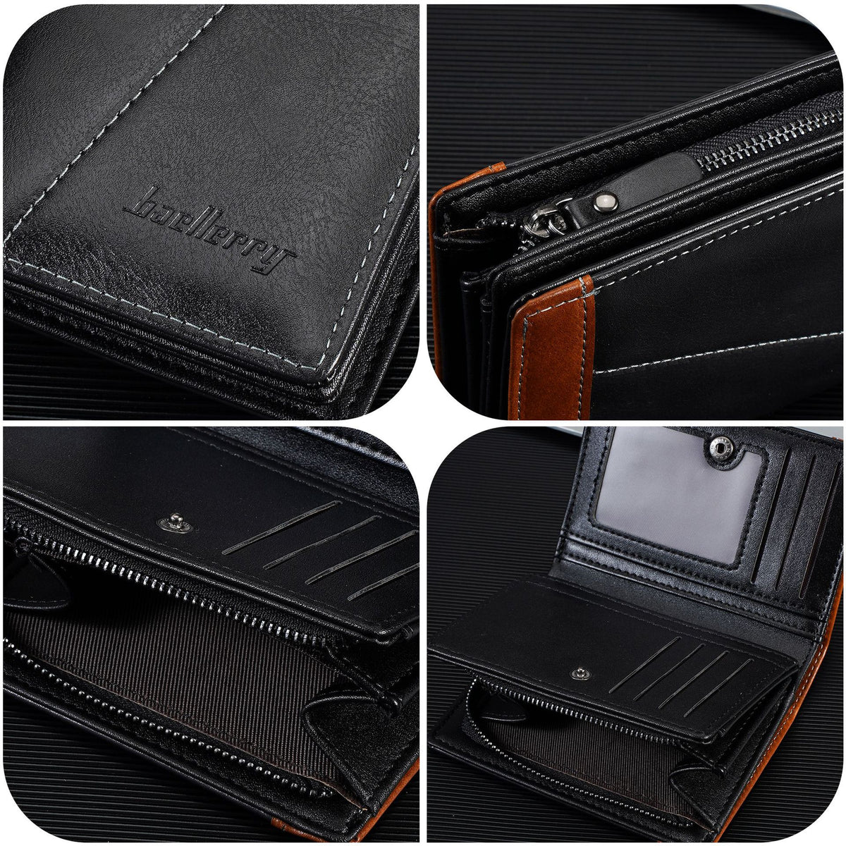 Men's Short High Sense Retro Oil Wax Skin Multi Slots Ladies Wallet