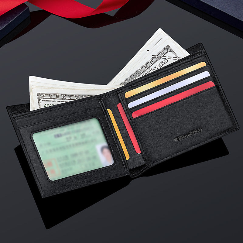 Men's Emperor Paul Short Business Genuine Leather Men's Wallet