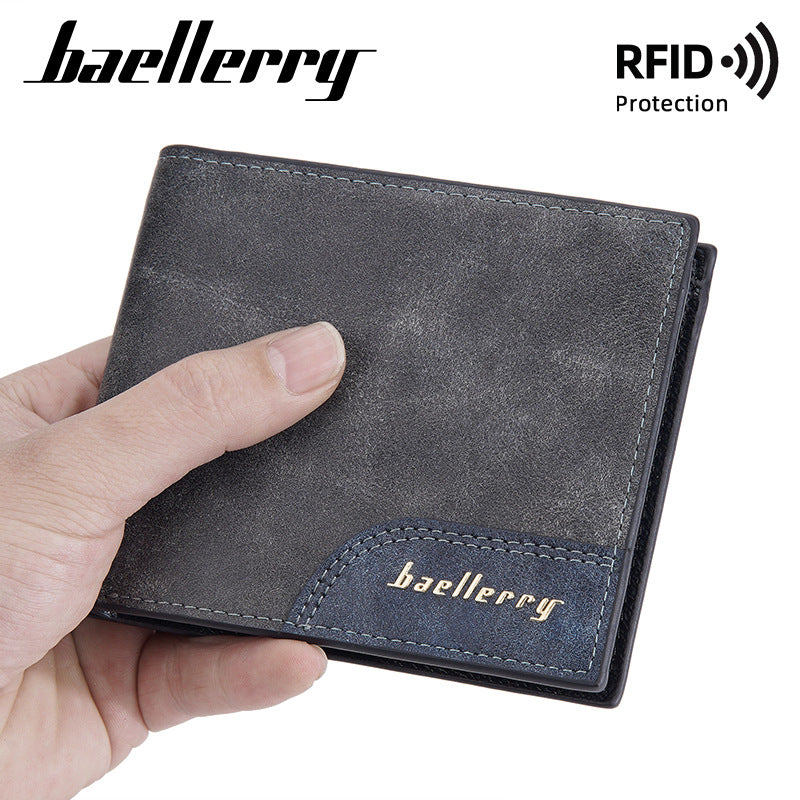 Men's Short Business Multiple Slots Swiping Fashion Coin Purses