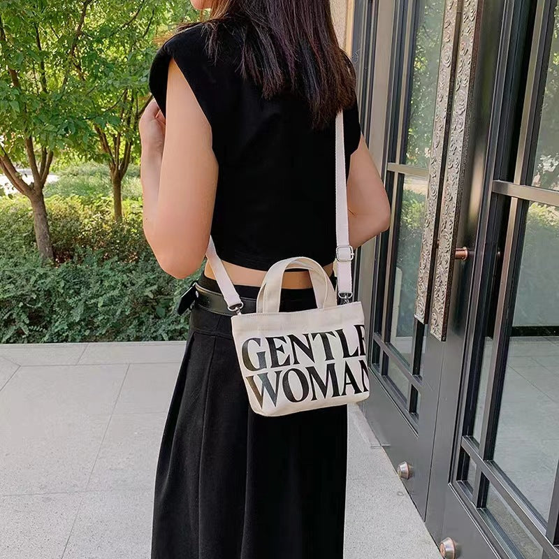 Women's Printed Canvas Fashion Portable Mini Female Women's Shoulder Bag