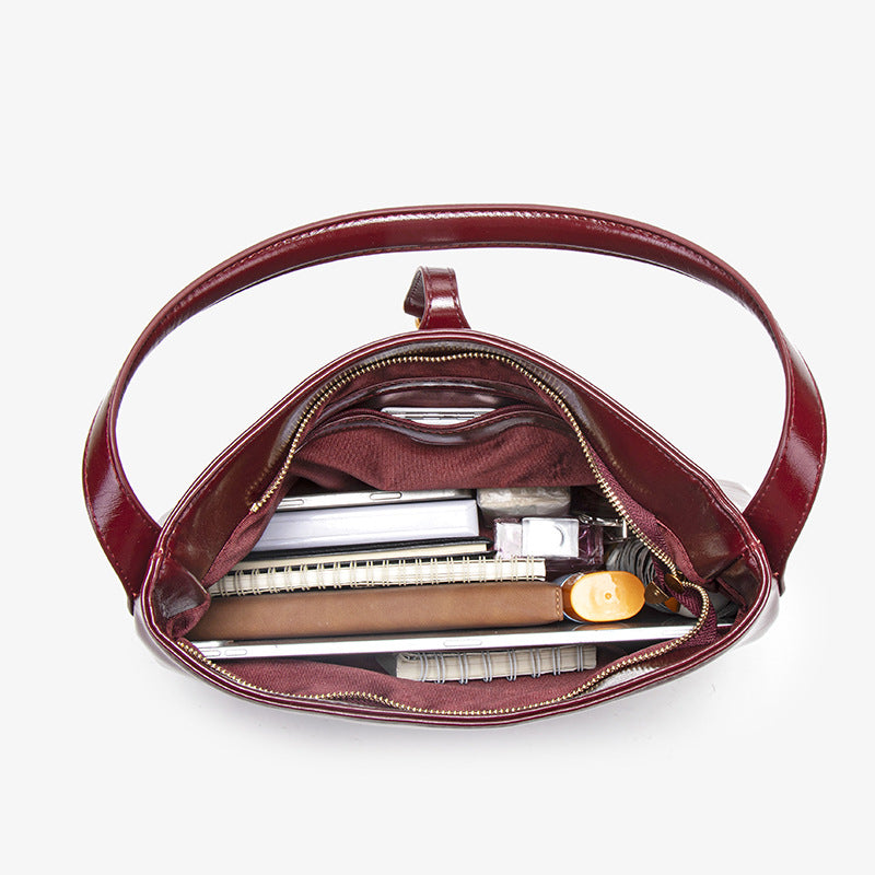Women's Texture Leather Large Capacity Commuter Retro Women's Shoulder Bag