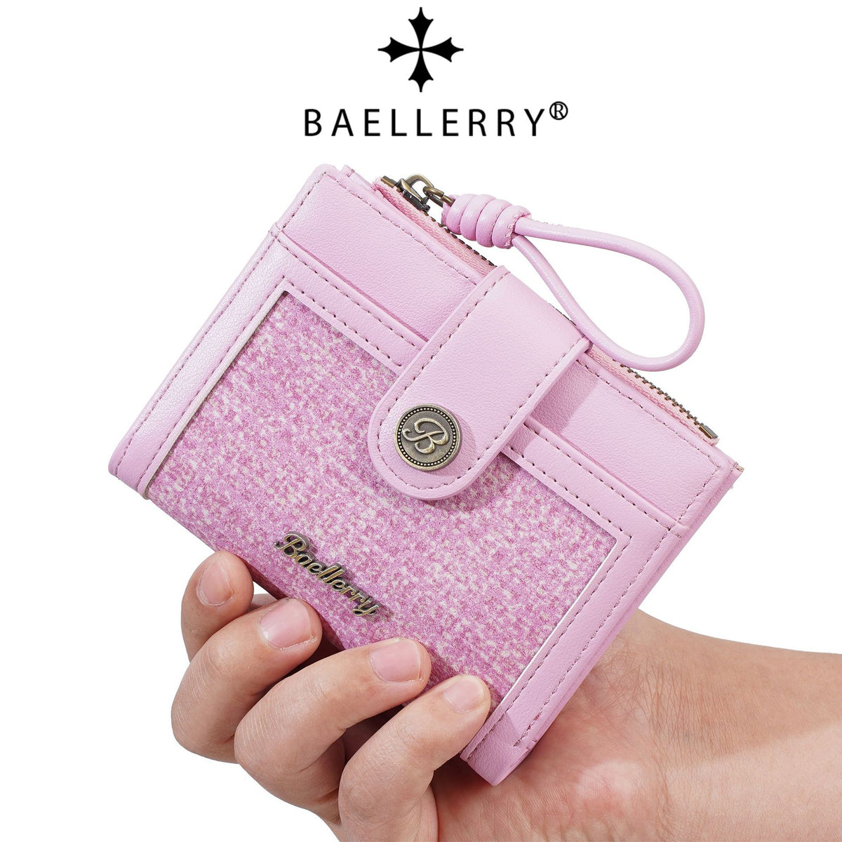 Women's High-grade Color Matching Zipper Multi Slots Ladies Wallet