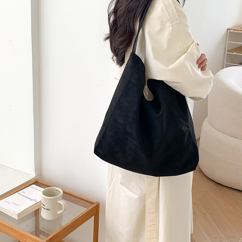 Women's Autumn Large Capacity Textured Korean Style Tote Bags