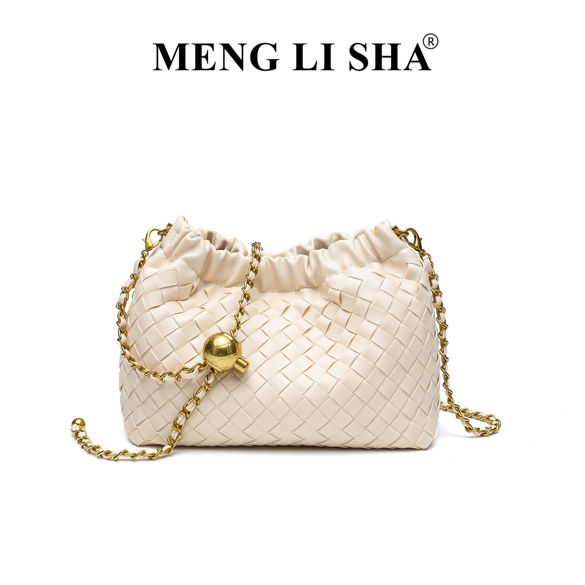 Design Chain Woven Cloud Simple Stylish Textured Women's Handbag