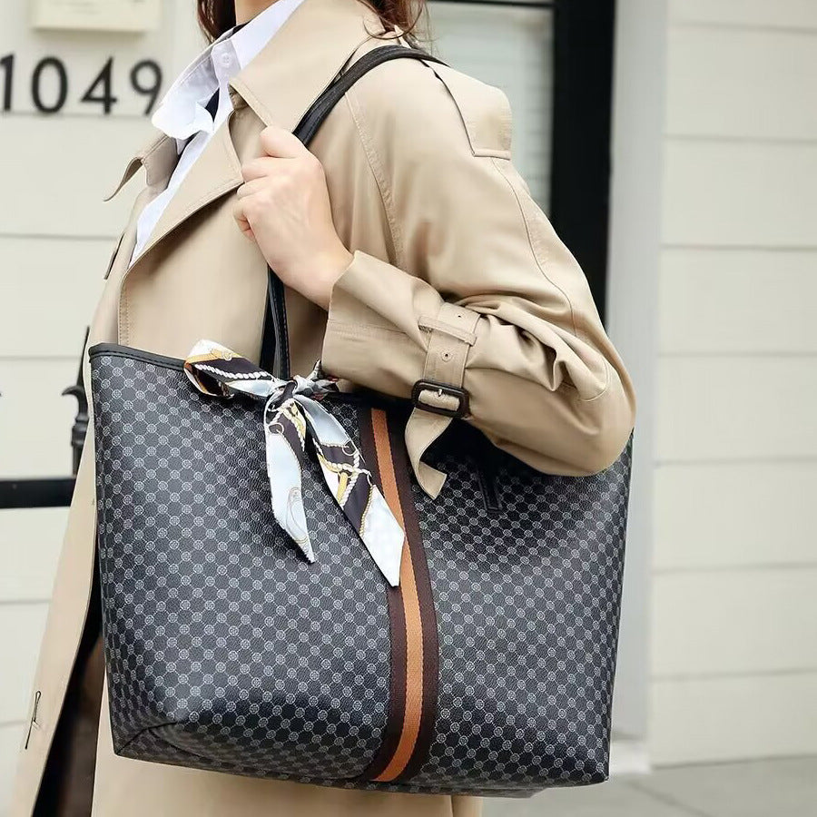Women's Dot Presbyopic Scarf Large Capacity Fashion Trend Silk Women's Shoulder Bag