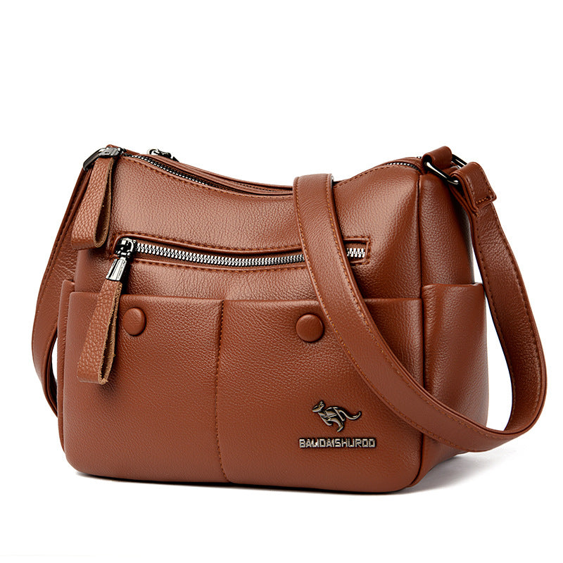 Women's Mother Simple Versatile Large Capacity Soft Crossbody Bags