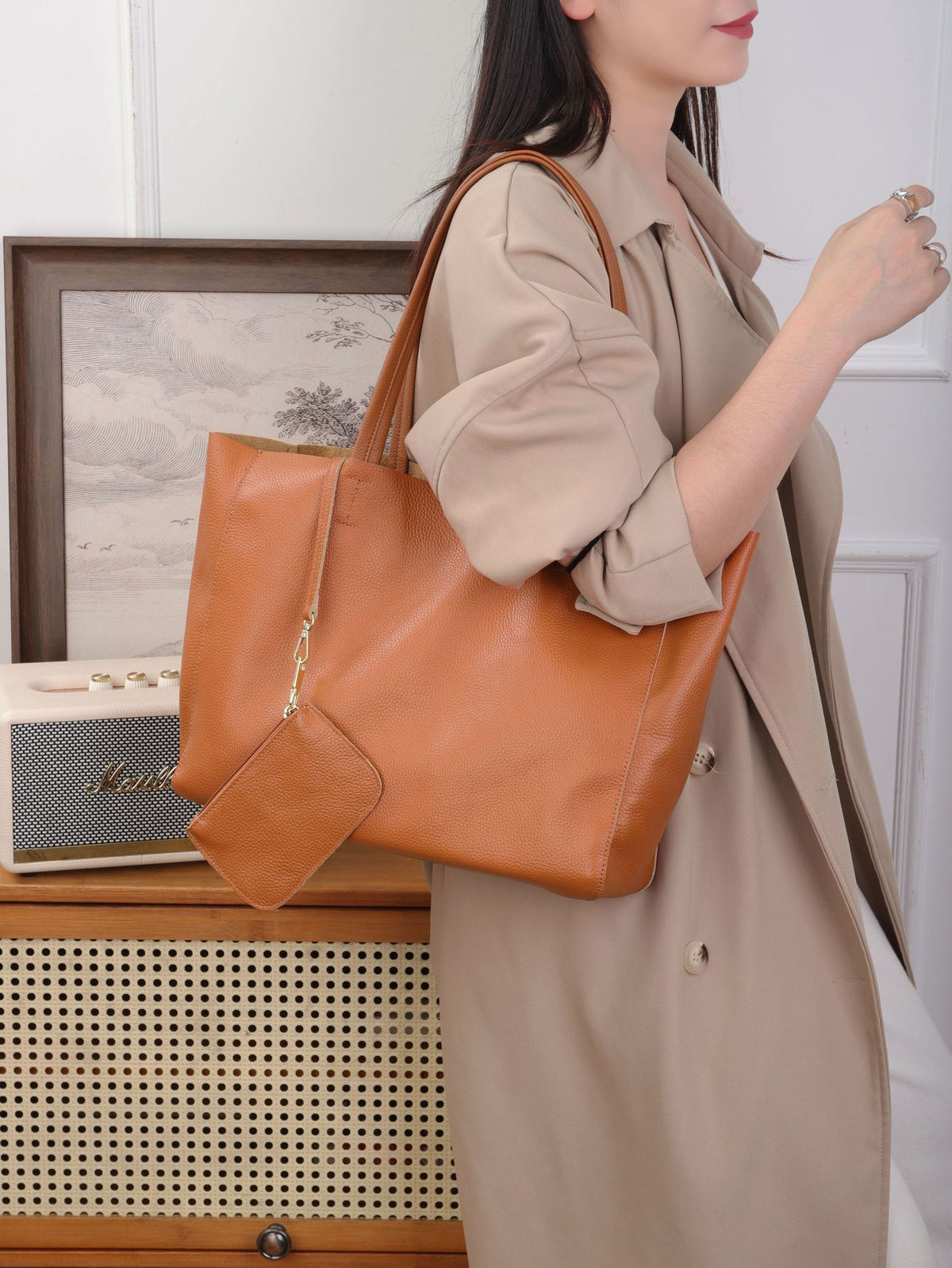 Women's Summer Fashionable Korean Style Large Capacity Totes Simple Fashion Combination Bags