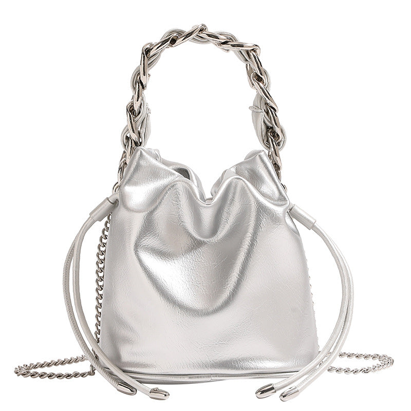 Sier Wandering Woven Chain Female Niche Crossbody Bags