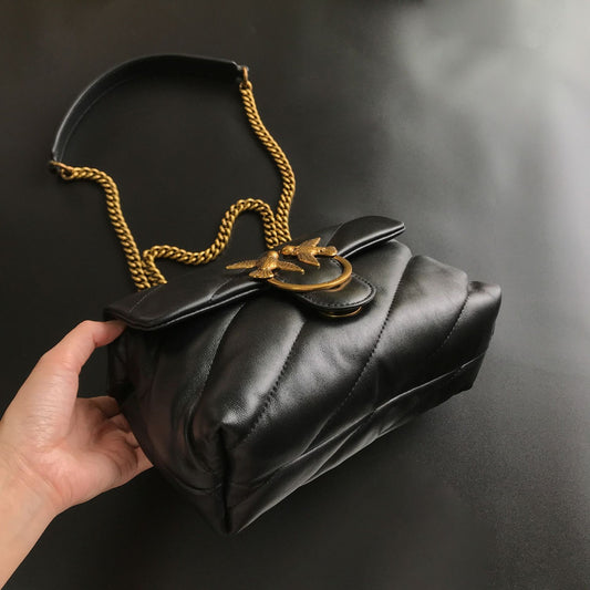 Women's High Quality Sheepskin Puff Pillow Chain Shoulder Bags