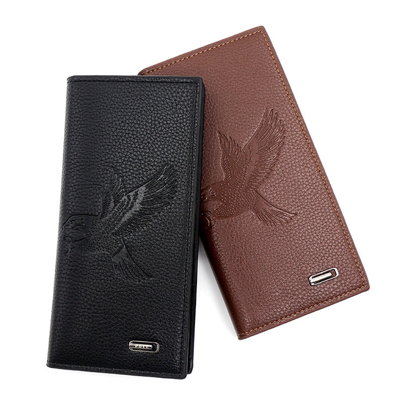 Men's Business Three Fold Long Suit Multiple Slots Men's Wallet