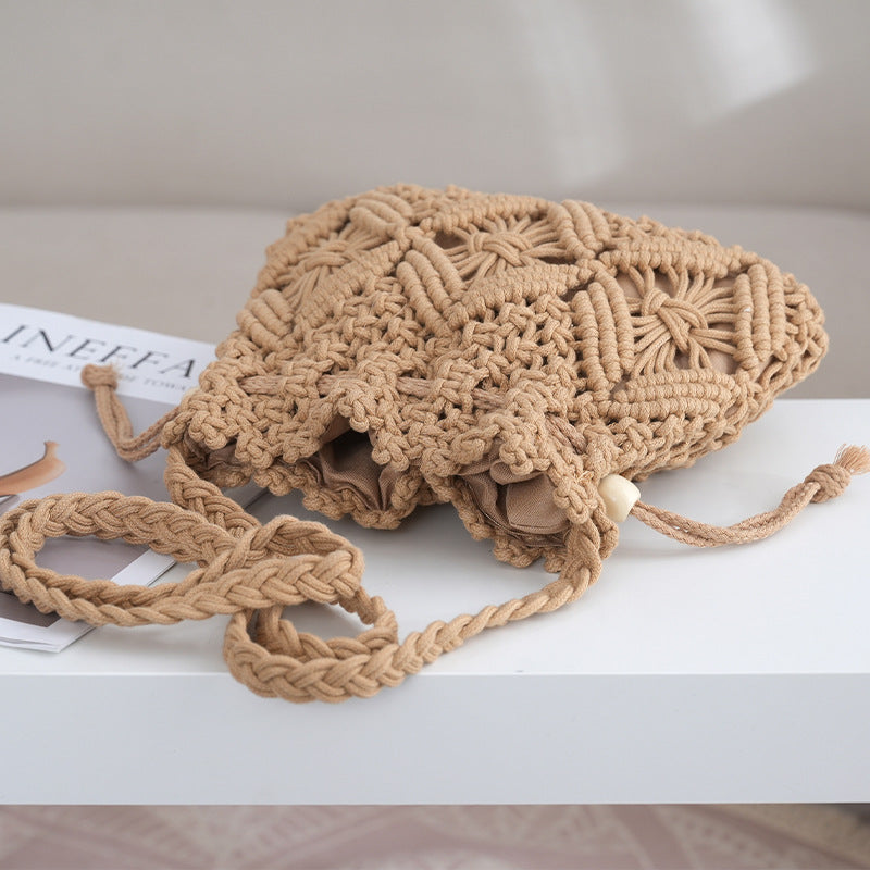 Women's Ingot Hollowed Fashion Woven Portable Simplicity Bags