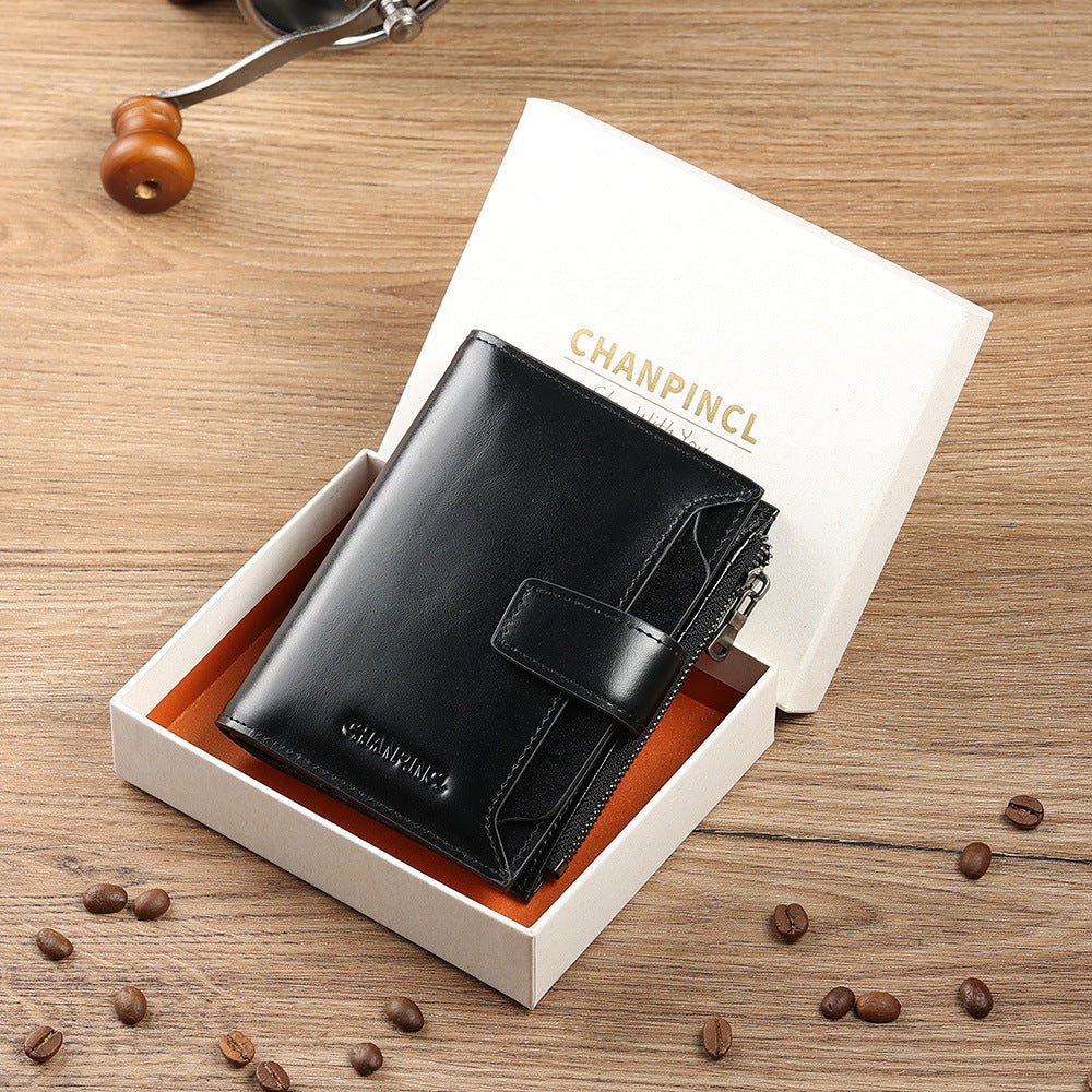 Men's Leather Car Drawing License First Layer Bags