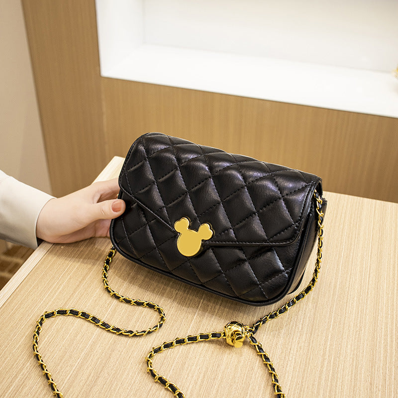 Women's Chain High Texture Classic Style Rhombus Crossbody Bags