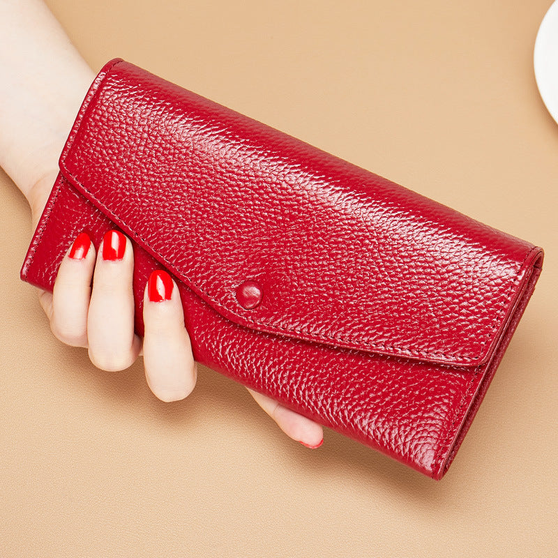 Women's Yellow Mid-length 2 Fold Envelope Multi Slots Classic Ladies Wallet