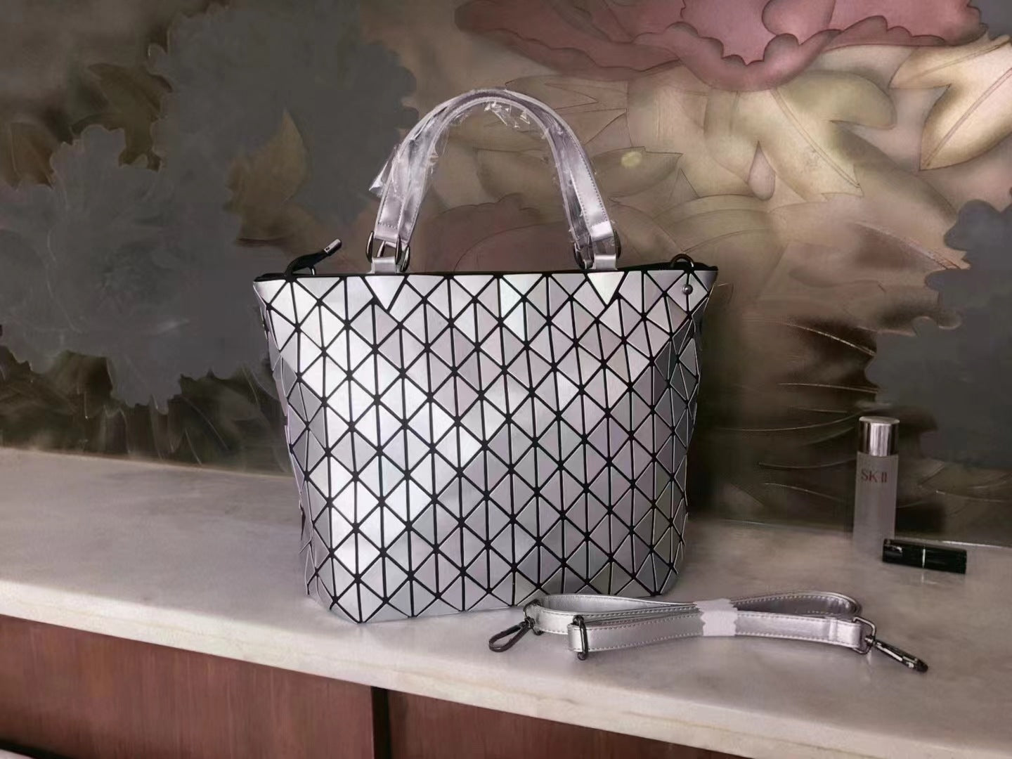 Women's Clearance Geometric Diamond Pattern Fashion Portable Special Bucket Bags