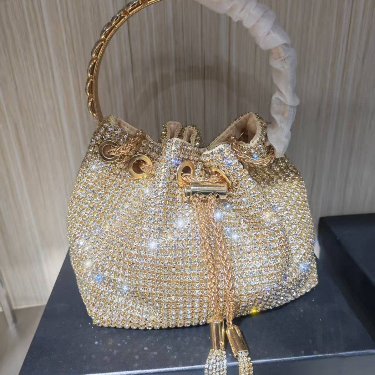 Women's Heron Live Streaming On Tassel Rhinestone Shoulder Bags
