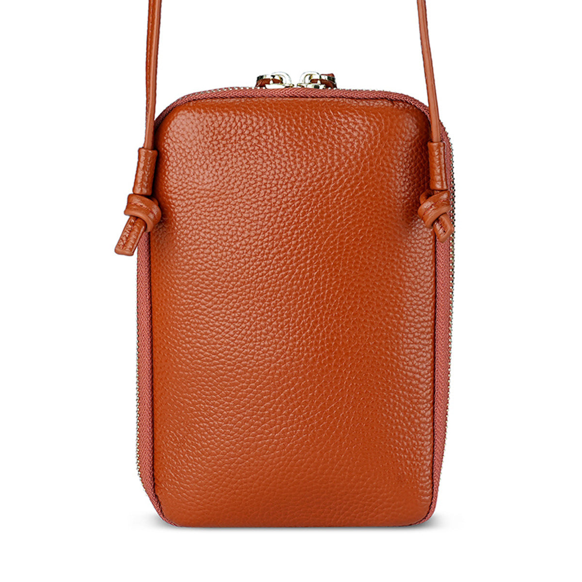 Women's First Layer Cowhide Simple Trend Mobile Mini Genuine Women's Shoulder Bag