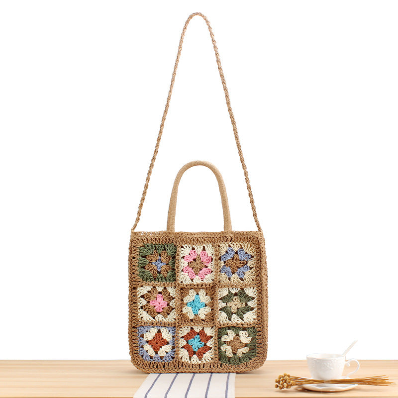 Women's Bohemian Style Woven Handmade Crochet Stitching Crossbody Bags