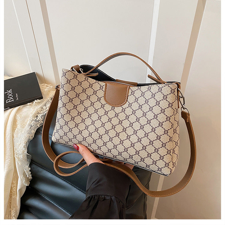 Women's Fashion Contrast Color Trendy Design Simple Women's Shoulder Bag