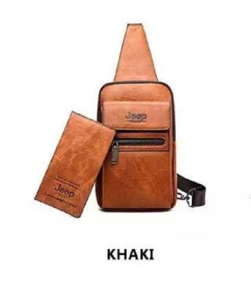 Men's Popular Korean Fashion Soft Leather Men's Handbags