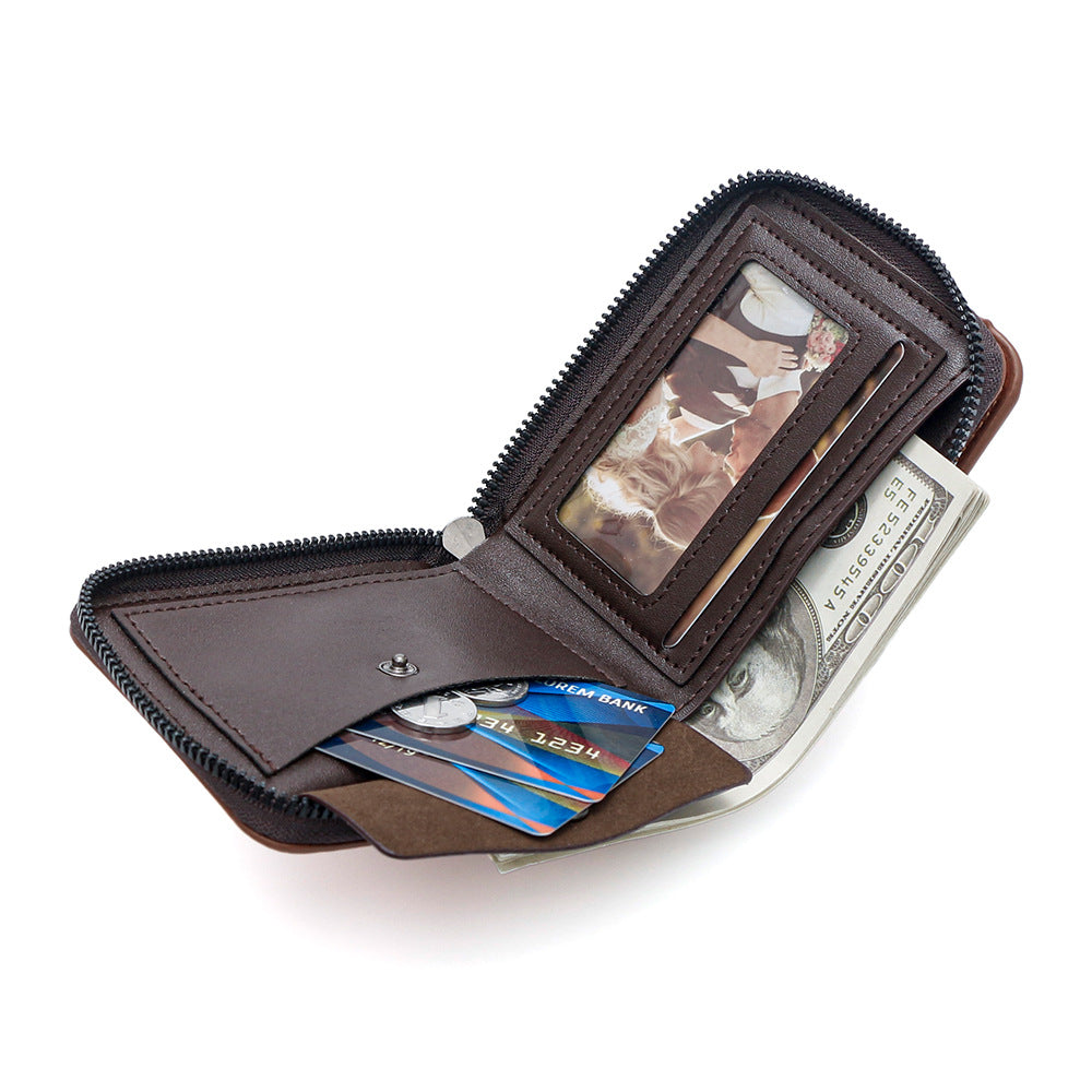 Men's Short Large Capacity Multifunction External Batch Men's Wallet