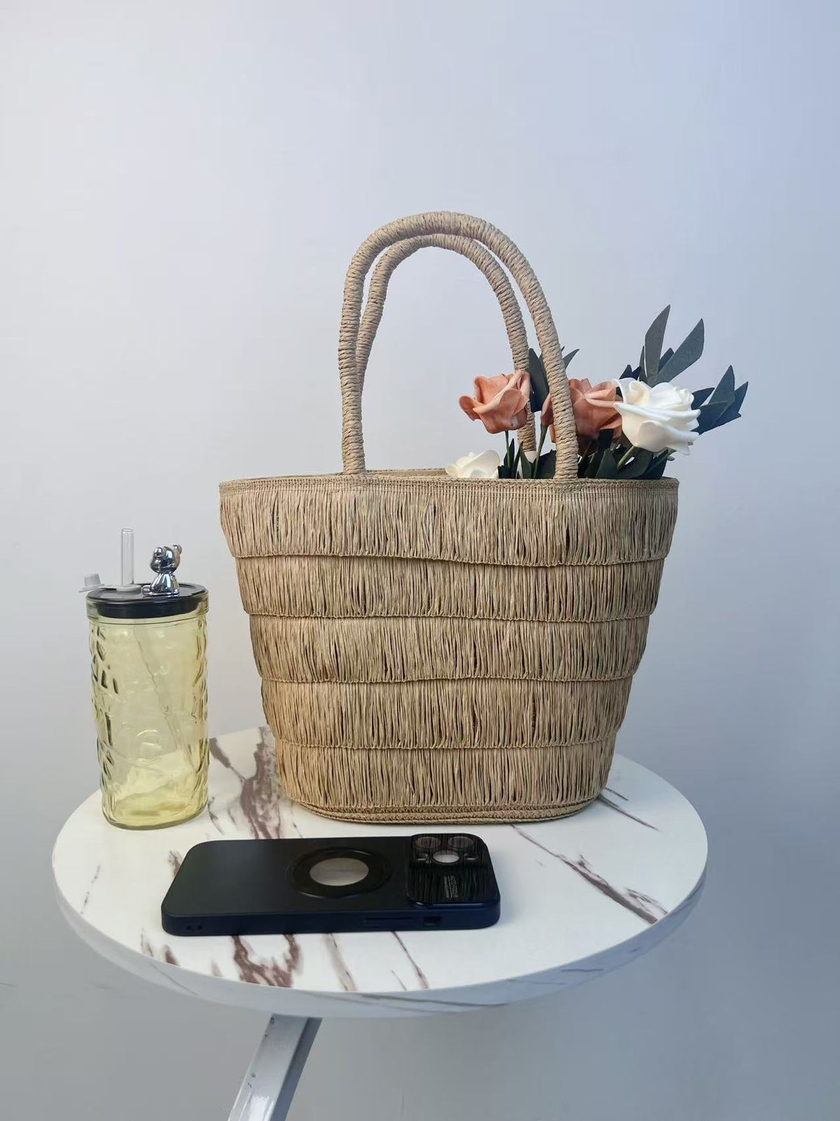 Handmade Mini Basket Beach Woven Light Women's Shoulder Bag