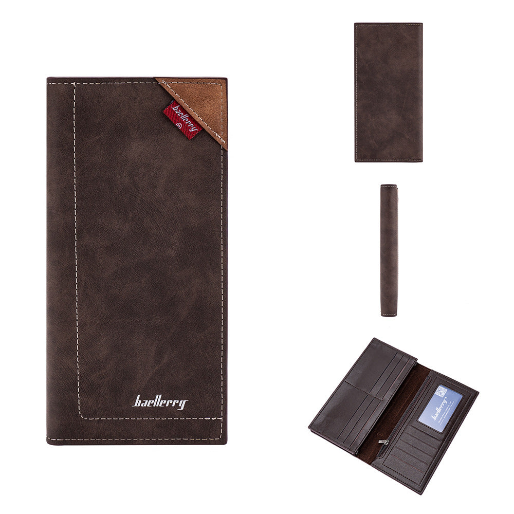 Men's Mid-length Color Matching Multiple Slots Suit Men's Wallet