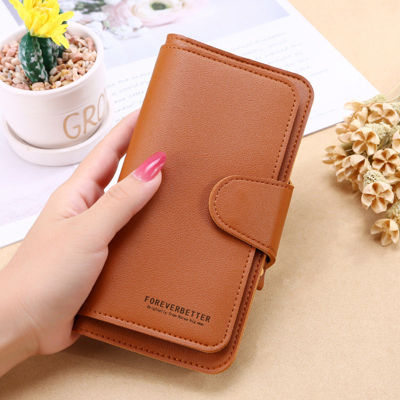 Classy Casual Long Soft Mobile Clutch Buckle