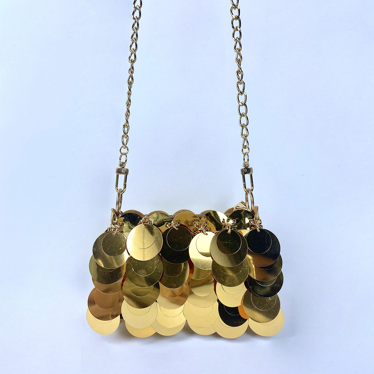 Women's Fashion Design Unique Dinner Sequined Metal Shoulder Bags