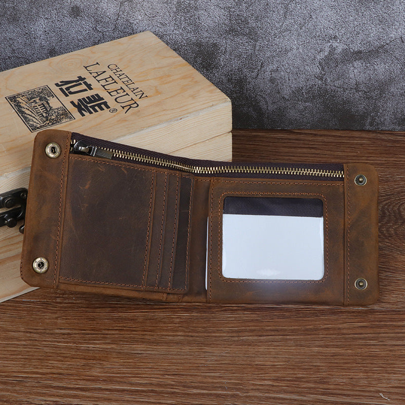 Men's Horizontal Short Inside Outside First Layer Men's Wallets