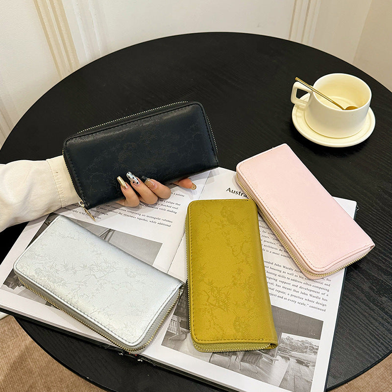 Long Zipper Multiple Slots Large Capacity Ladies Wallet
