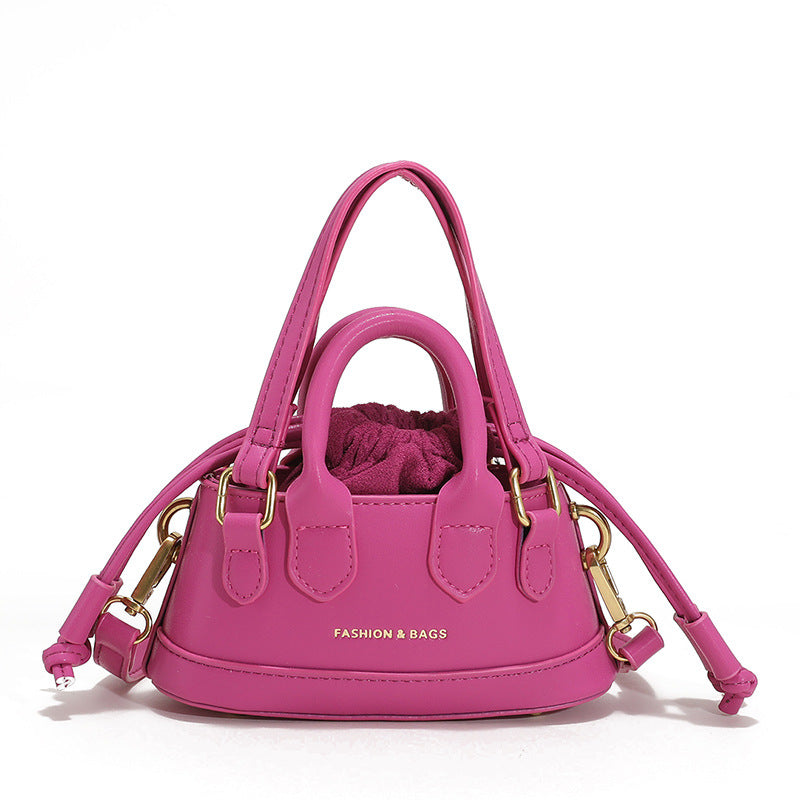 Women's Spring Cute Mini Shell Fashionable Retro Textured Shoulder Bags