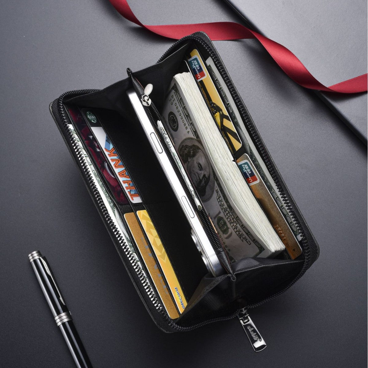 Men's Zipper Multiple Slots Long Mobile Men's Wallet