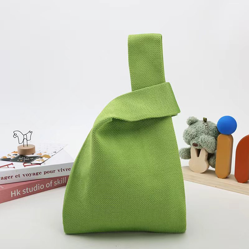 Candy Gift Simple Knitted Solid Color Handbags