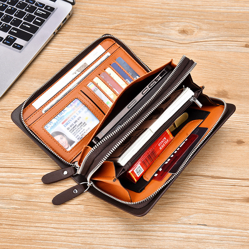 Men's Long Clutch Large Capacity Multiple Slots Men's Handbags