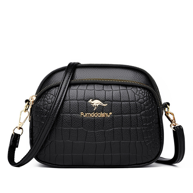 Women's Fashion Embossed Large Capacity Cell Trendy Soft Bags