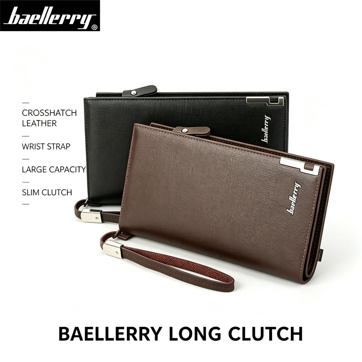 Men's Korean Style Business Large Capacity Clutch Zipper Men's Wallet