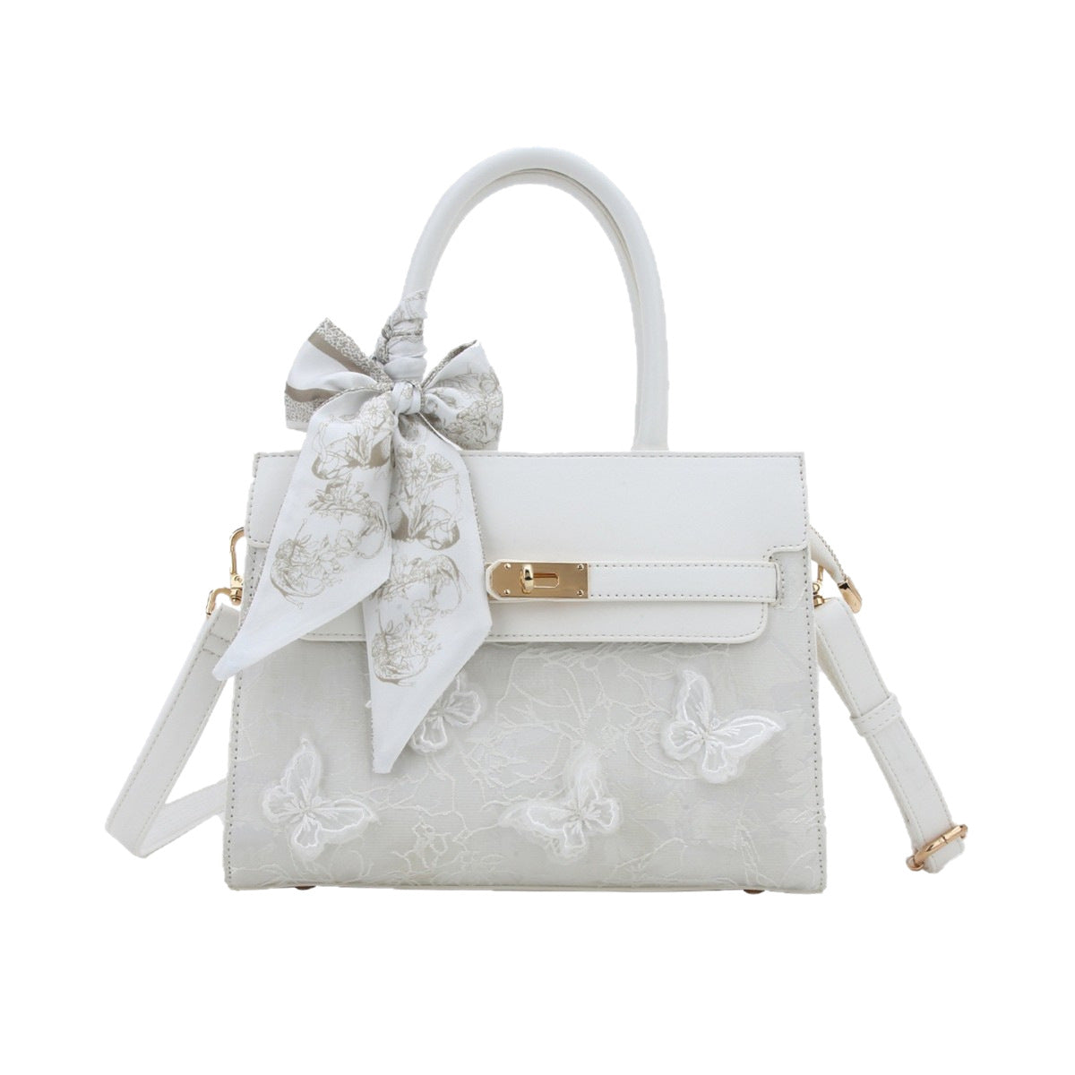 High Sense Fashion Commuter Versatile Niche Embroidery Lace Butterfly Women's Messenger Bag