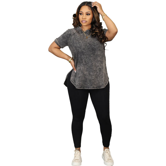 Women's Fashion Wear Printed Casual Sports Two-piece Suits