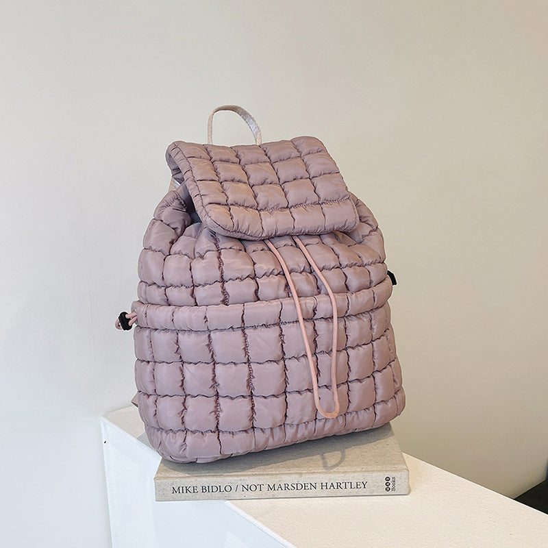 Women's Pleated Cloud Korean Niche Bubble Large Backpacks