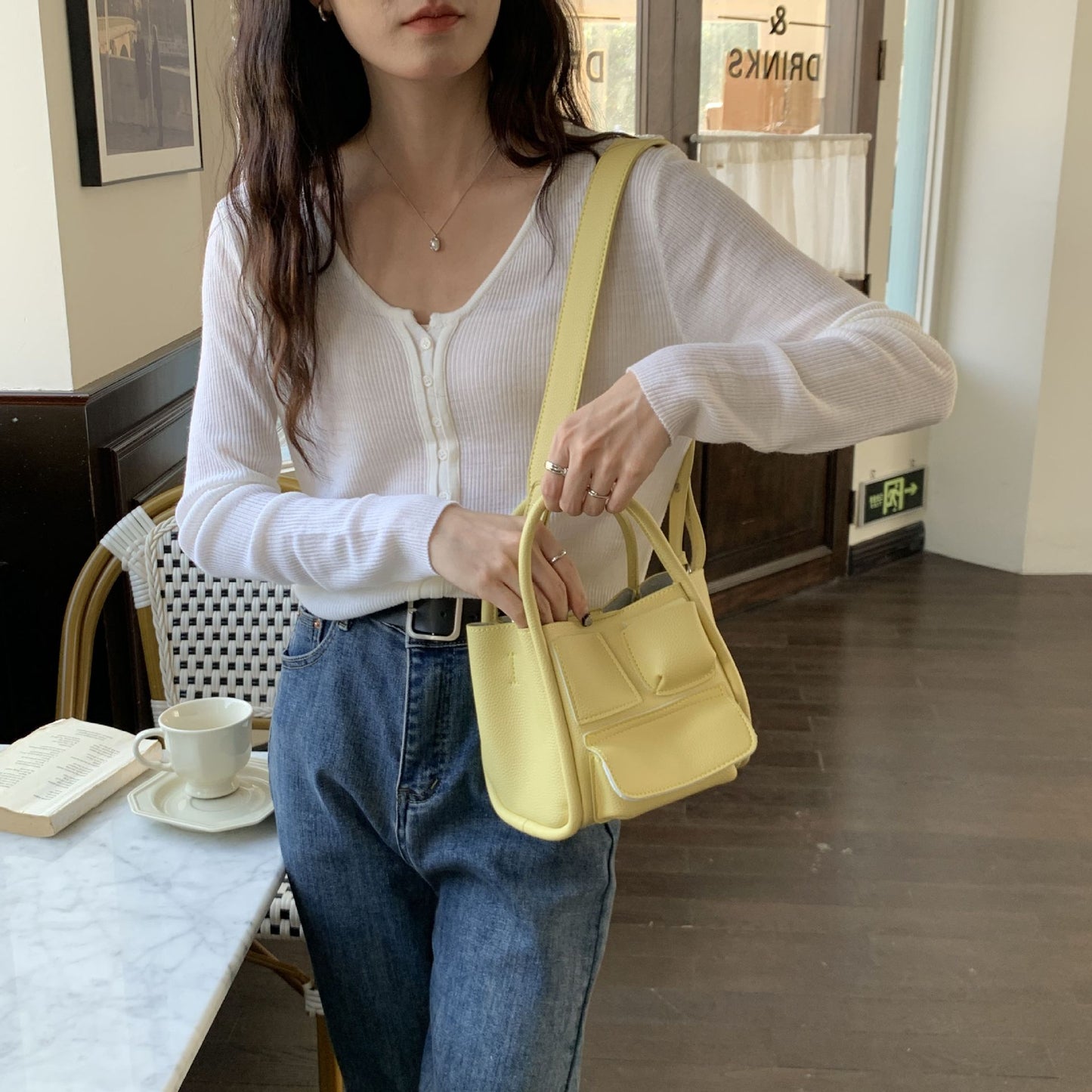 Women's Niche Design Fashion Macaron Vegetable Basket Shoulder Bags