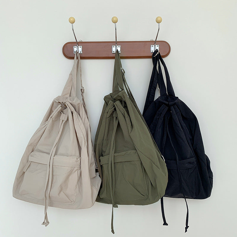Style Lightweight Fashion Female Drawstring Simple Backpacks