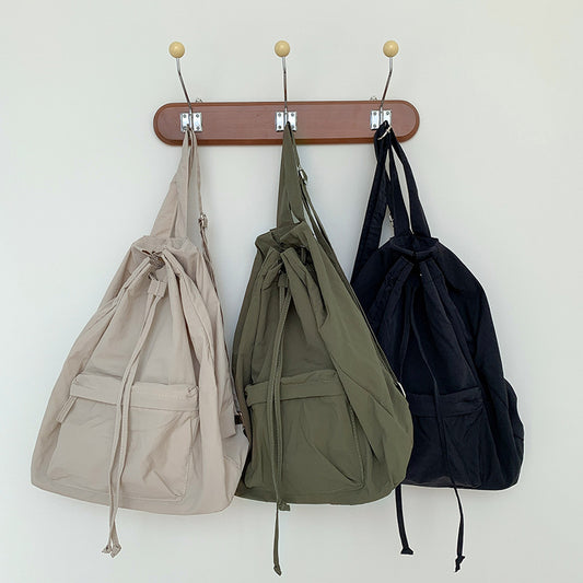 Style Lightweight Fashion Female Drawstring Simple Backpacks